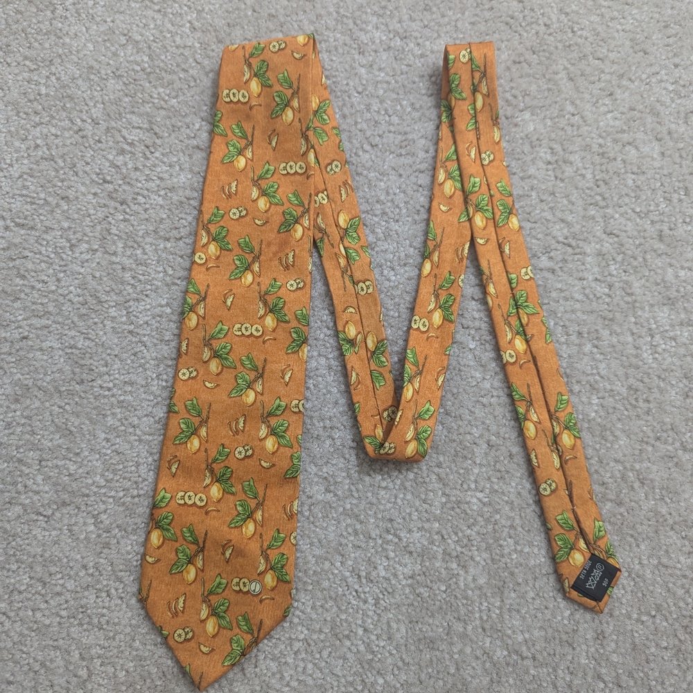 Dunhill Vibrant Fruit Themed Silk Tie